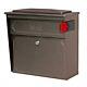 Wall-mount Mailbox High Security Locking Heavy Duty Steel Bronze Hammered Finish