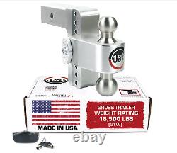 Weigh Safe 180 HITCH LTB6-2.5 6 Drop Hitch 2.5 Receiver 18,500 LBS MADE IN USA