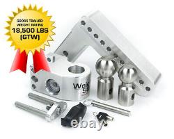 Weigh Safe WS8-2.5 8 Drop Hitch 2.5 Receiver with Tongue Weight Gauge 18,500LBS