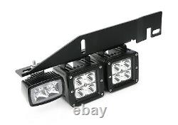White 100W LED Lower Bumper Fog Light Kit with Bracket Wire For 17-up Ford Raptor