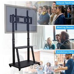 XL Large Floor TV Stand Mount Ultra Heavy Duty Steel Mobile TV Cart for 37 -100
