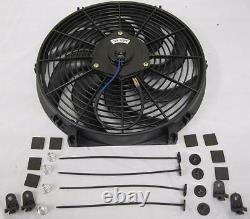 14 Universal Curved S-blade Heavy Duty Electric Radiator Cooling Fan Mount Kit