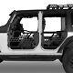 4pcs Portes Demi-tubulaires En Acier Robustes Tout-terrain Pour Jeep Wrangler Jk 2007-2018.