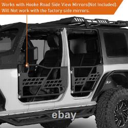 4Pcs Portes demi-tubulaires en acier robustes tout-terrain pour Jeep Wrangler JK 2007-2018.
