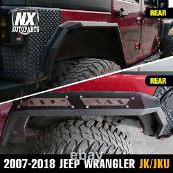 Arrière Fender Flares Pour 2007-2018 Jeep Wrangler Jk Jku Acier Hors Route 2pc Set
