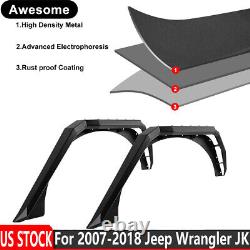 Avant Et Arrière Fender Flares Pour 2007-2018 Jeep Wrangler Jk Jku Duty Texture Steel