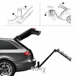 Barre De Remorquage Hitch Mount Rack For 4 Bikes Car Rear Heavy Duty Steel Bicycle Carrier