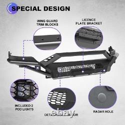 Barre de protection avant avec 24 feux à LED pour Dodge Ram 1500 2013-2018 en acier robuste.