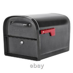 Boîte Aux Lettres Post-mount Gray Galvanized Steel Us Mail Large Heavy-duty 2-door