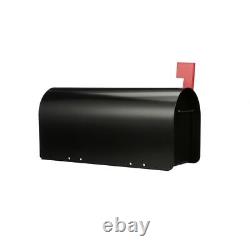 Boîtes Aux Lettres Ironside Large, Duty, Steel, Post Mount Mailbox Black Mb801b Nouveau