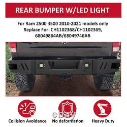 Bouclier arrière avec paire de feux LED pour Ram 2500 3500 Pickup de 2010 à 2021