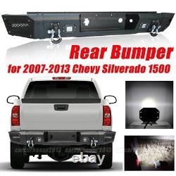 Bumper Arrière En Acier Avec Led Lights Pods + Ring D Pour 2007-2013 Chevy Silverado 1500