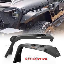 Élargisseurs d'ailes avant pour Jeep Gladiator JT 2019-2023 en acier noir robuste