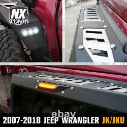 Fender Flares Avant Pour 2007-2018 Jeep Wrangler Jk Jku Acier Hors Route 2pc