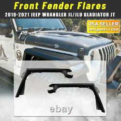 Fender Flares Avant Pour 2018-2021 Jeep Wrangler Jl Jt Acier Hors Route Lourd