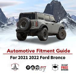 Fit 2021 2022 Ford Bronco Bumper Arrière En Acier Noir Robuste Avec Lumières Led