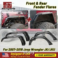 Flares Avant Et Arrière 4pc Pour 2007-2018 Jeep Wrangler Jk Jku Duty Steel Set