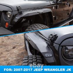 Garde-boue avant et arrière pour Jeep Wrangler JK de 2007 à 2018 en acier robuste - Ensemble de 2
