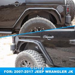 Garde-boue avant et arrière pour Jeep Wrangler JK de 2007 à 2018 en acier robuste - Ensemble de 2