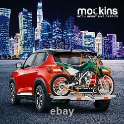 Mockins Gray Hitch Monted Motorcycle Carrier The Heavy Duty Steel Dirt Bicycle