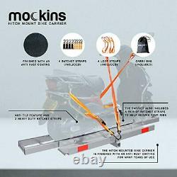 Mockins Gray Hitch Monted Motorcycle Carrier The Heavy Duty Steel Dirt Bicycle