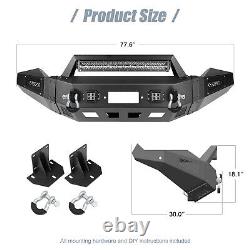 New Complete Front Bumper Assemblage With Led Lights For Dodge Ram 1500 2013-2018