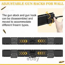 Nonkky Gun Rack 6 Fentes Réglables Gun Wall Mount Heavy Duty Steel Gun Racks