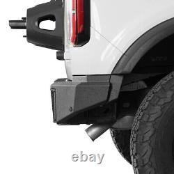  Pare-chocs arrière en acier robuste avec support de plaque d'immatriculation adapté pour Ford Bronco 2021-2023.