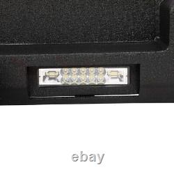 Pare-chocs arrière lourd noir avec 4 lumières LED intégrées et anneaux D pour Wrangler TJ 1997-2006