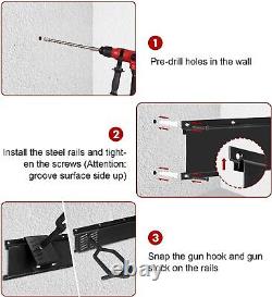 Porte-fusil, supports de fusil ajustables pour montage mural, support de fusil en acier robuste pour intérieur