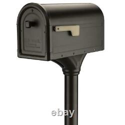 Post Mount Mailbox Heavy Duty Rubbed Bronze Steel Post Combo Fade Résistant