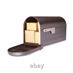 Post Mount Mailbox Heavy Duty Rubbed Bronze Steel Post Combo Fade Résistant