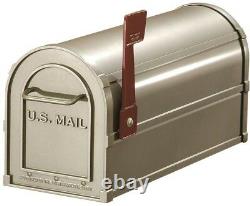 Post Mount Mailbox Rural Antique, Heavy-duty Aluminum, 7.5 X 9.5 X 20.5, Blanc
