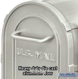 Post Mount Mailbox Rural Antique, Heavy-duty Aluminum, 7.5 X 9.5 X 20.5, Blanc