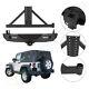 Pour 07-18 Jeep Wrangler Jk Acier Black Rear Bumper & Tire Carrier + Led Lights