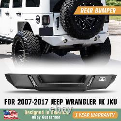 Pour 2007-2017 Jeep Wrangler Jk Jku Poudre De Pare-chocs Revêtement D'acier Lourd