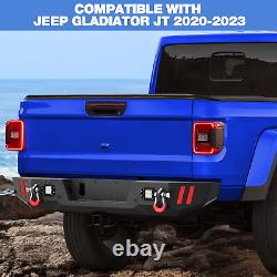 Pour 2019-2023 2024 Jeep Gladiator JT Pare-chocs arrière avec lumières LED en acier robuste