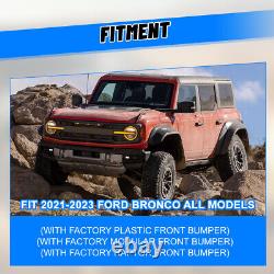 Pour Ford Bronco 2021 2022 2023, Mise à niveau du pare-chocs avant en acier lourd pleine largeur.