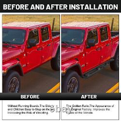 Pour Jeep Gladiator JT 4 portes de 20 à 23 avec 3 marchepieds abaissés et barres latérales.