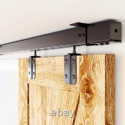 Quincaillerie de rail de boîte de 8FT pour porte de grange coulissante en acier robuste, kit de montage au plafond.