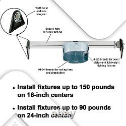 Support de montage pour ventilateur de plafond Ciata, support en métal robuste Saf-T-Brace avec L