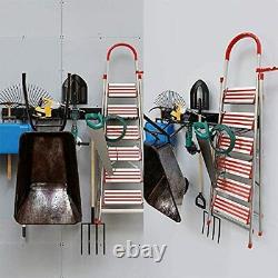 Torack Tool Rangement Rack En Acier Lourd Garage Wall Mount Garden Tool Organ