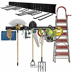Torack Tool Rangement Rack En Acier Lourd Garage Wall Mount Garden Tool Organ