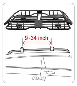 Tyger Roof Mounted Cargo Basket Porte-bagages Rack Heavy Duty L47xw37xh6