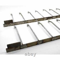 Vintage Heavy-duty Steel Coat Racks Lot De 2, Chacun Avec Mur 9-rods/hooks Monté