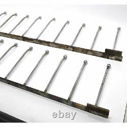 Vintage Heavy-duty Steel Coat Racks Lot De 2, Chacun Avec Mur 9-rods/hooks Monté
