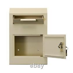 Wall Mount Drop Box Coffre-fort Heavy Duty Steel Secure Cash Keys Mail Slot Lock Boxes